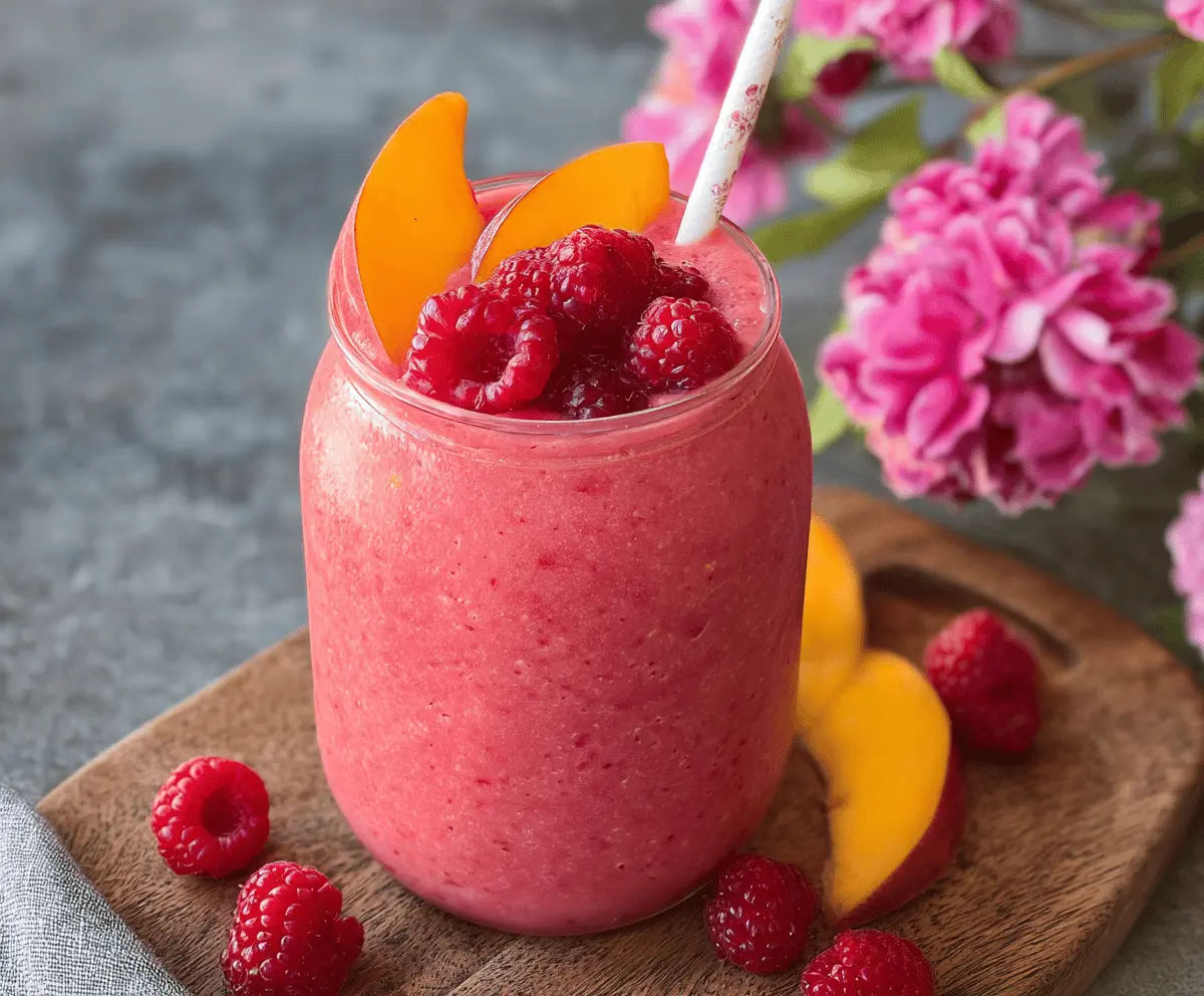Refreshing Raspberry Peach Smoothie Recipe