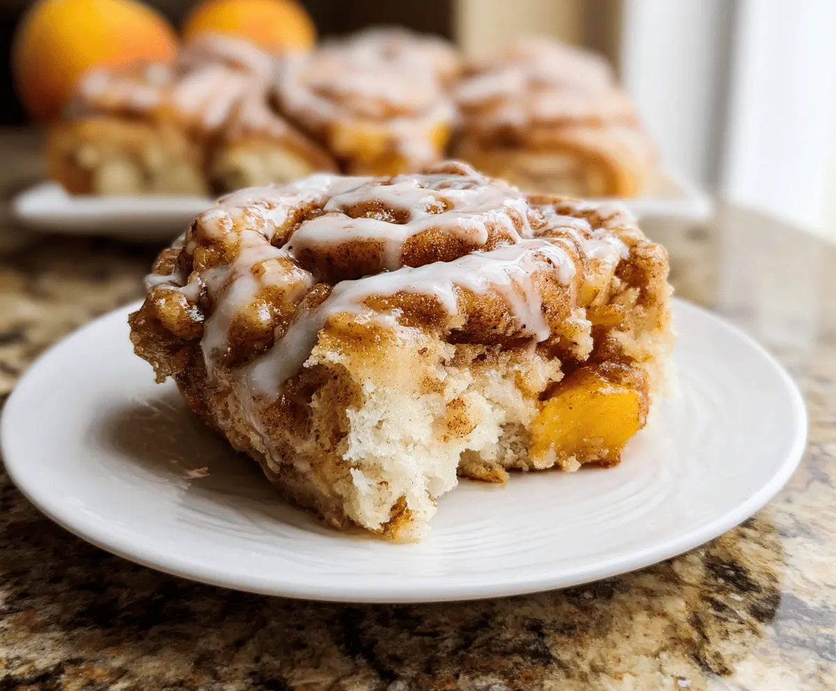 Peach Cobbler Cinnamon Rolls Recipe