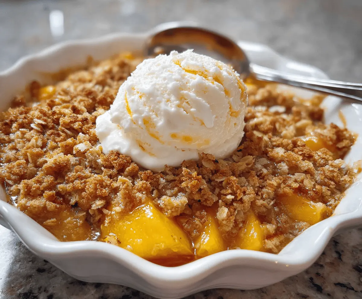 Easy Peach Crisp With Crunchy Topping