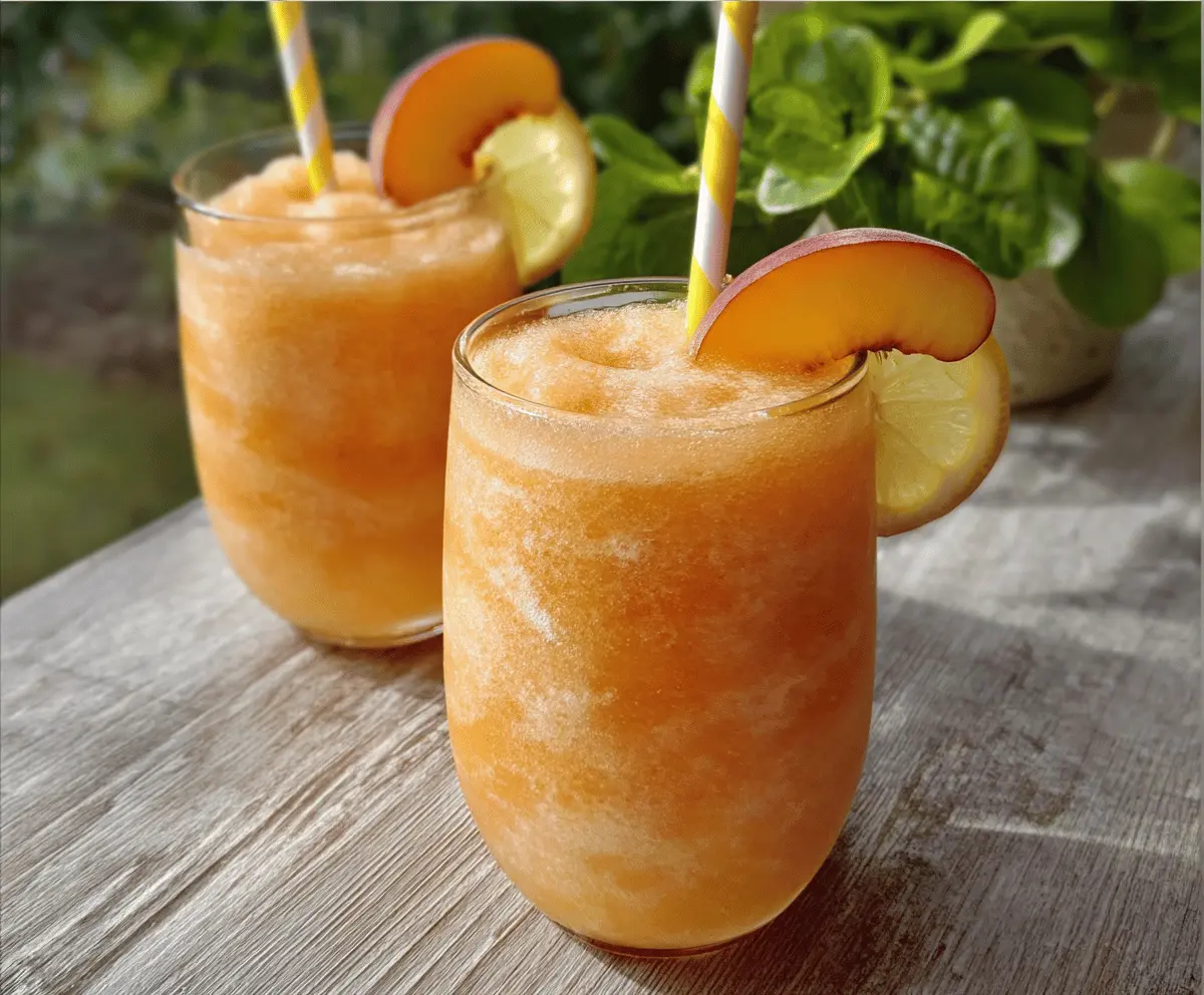 Refreshing Peach Lemonade Slush Recipe