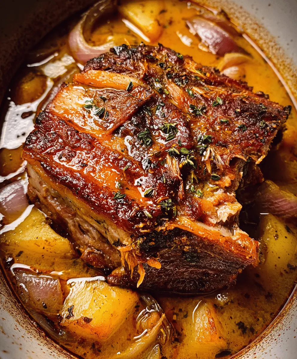 Tender Apple Cider Braised Pork Shoulder Recipe