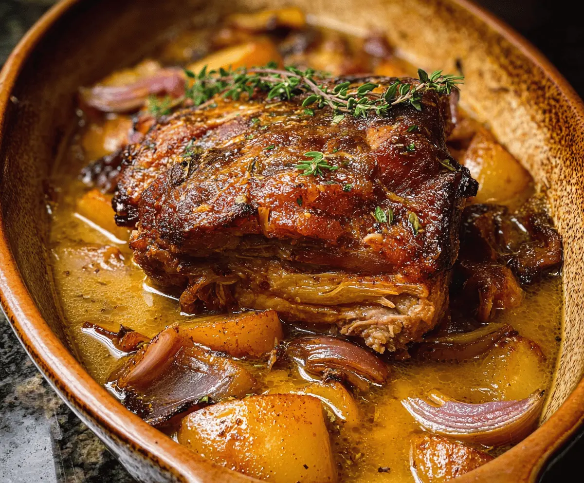 Tender Apple Cider Braised Pork Shoulder Recipe