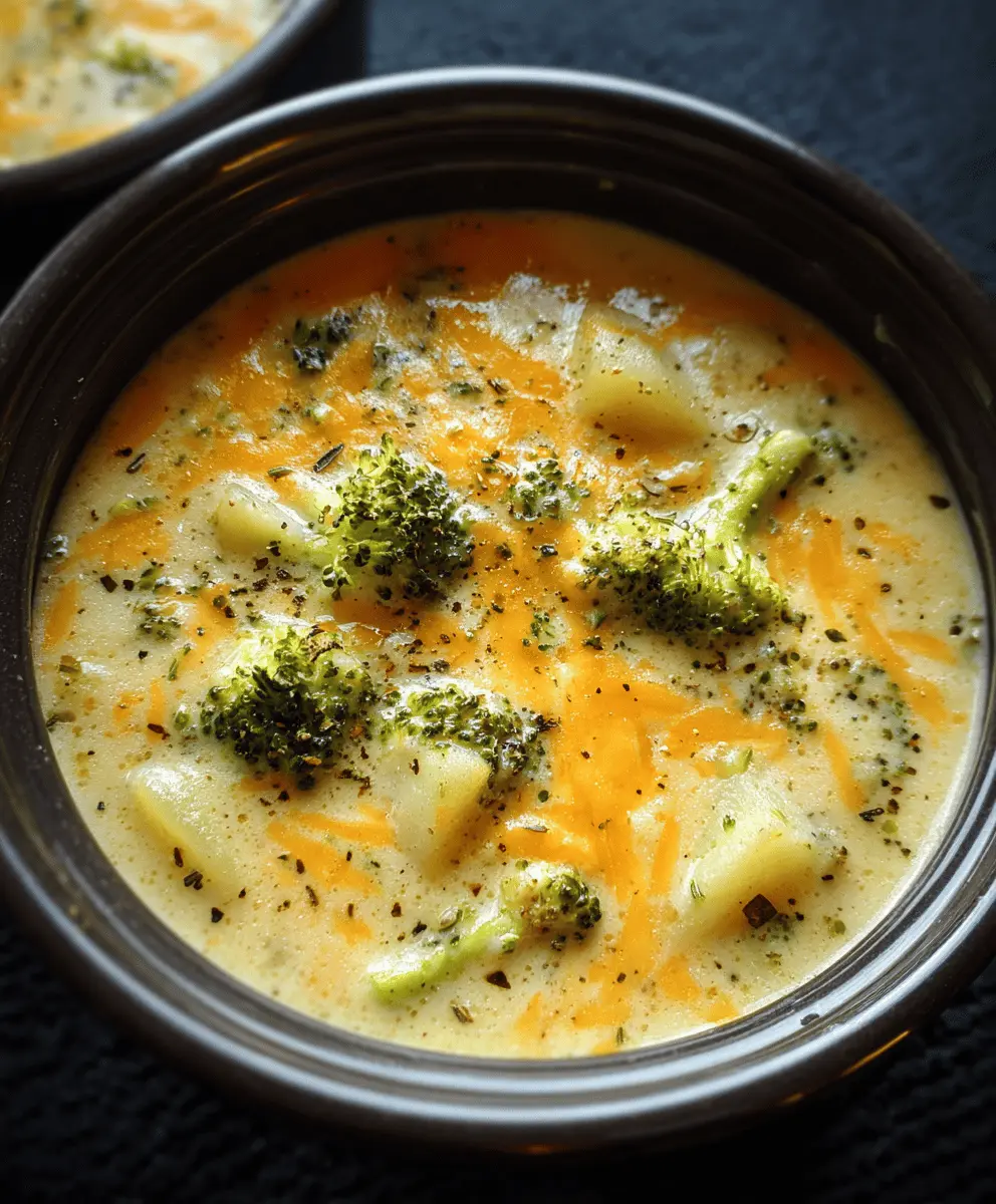 Easy Crock Pot Broccoli Cheddar Potato Soup