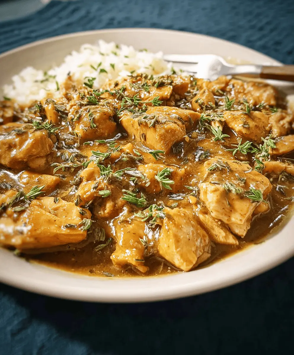 Easy Slow Cooker Chicken and Gravy Recipe