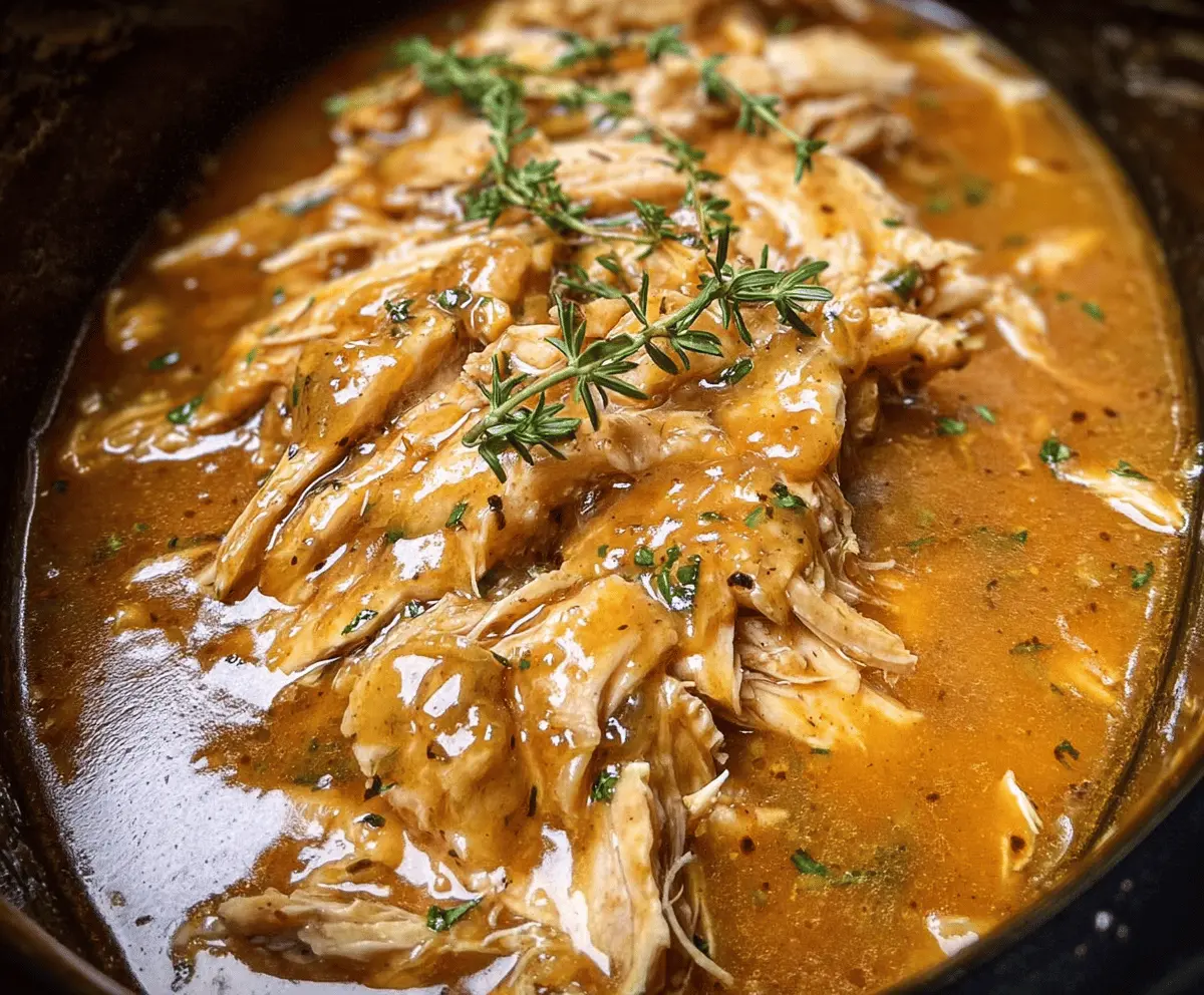 Easy Slow Cooker Chicken and Gravy Recipe