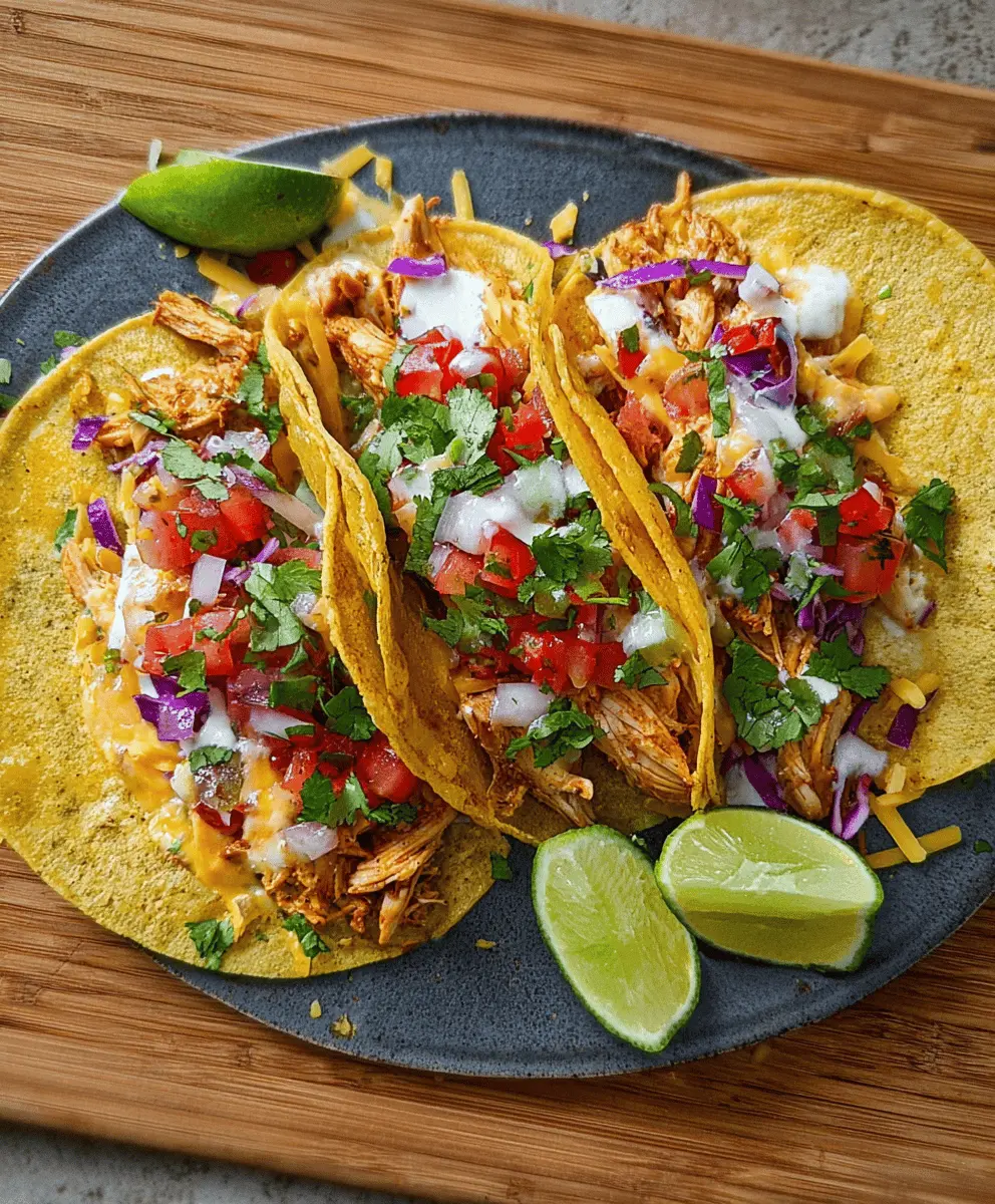 Healthy Crockpot Chicken Tacos Ready in Minutes