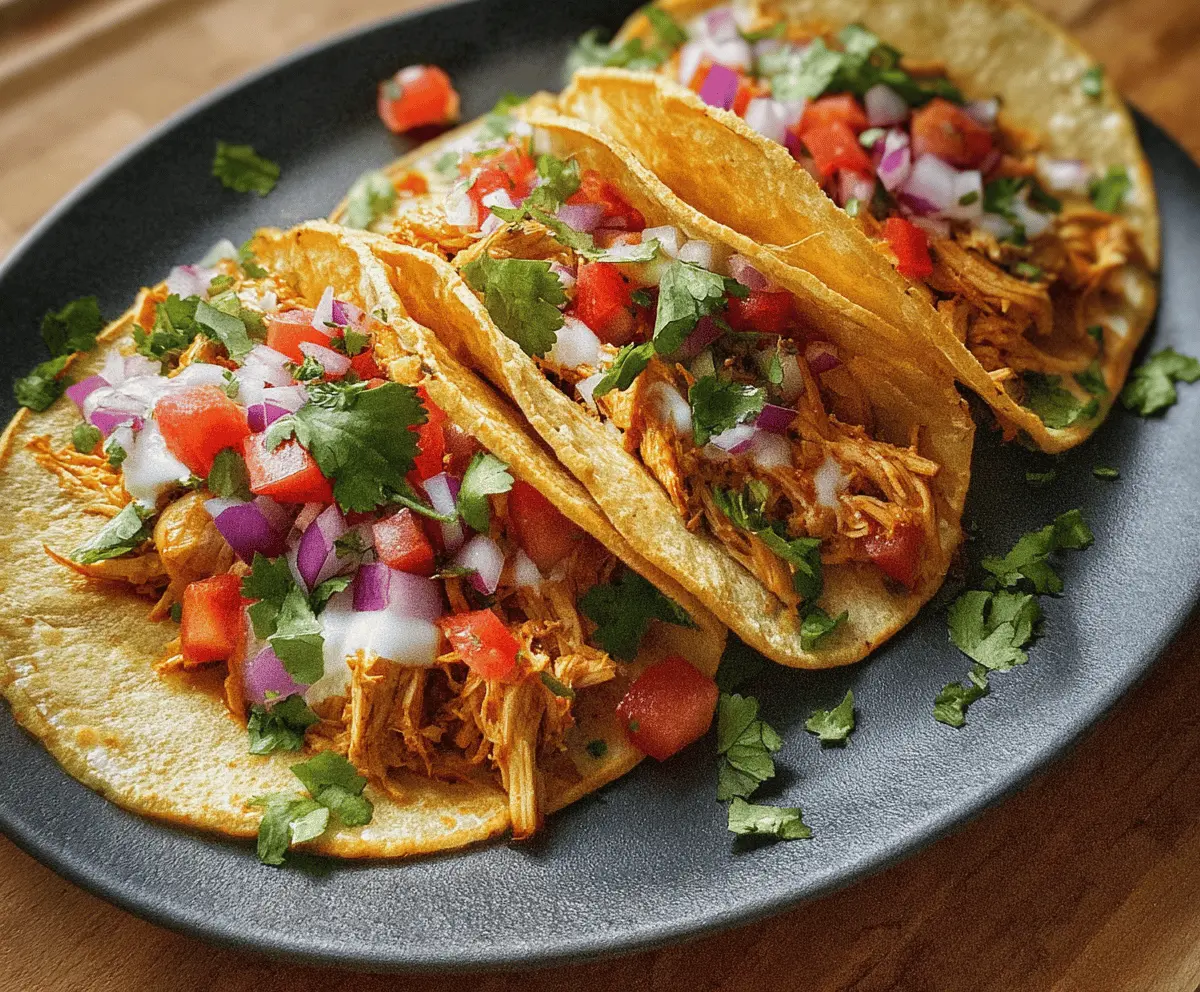 Healthy Crockpot Chicken Tacos Ready in Minutes
