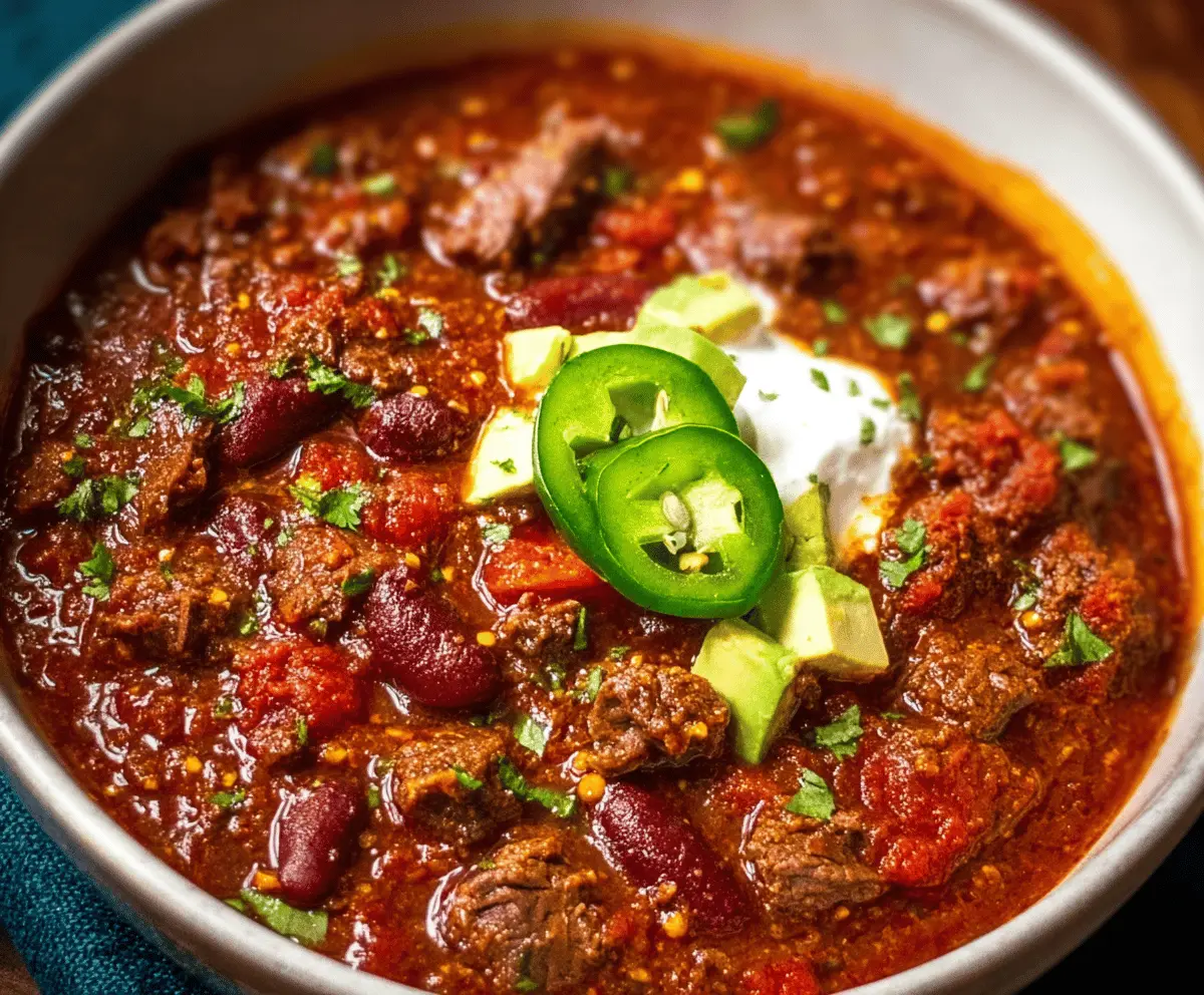 Award Winning Short Rib and Chorizo Chili