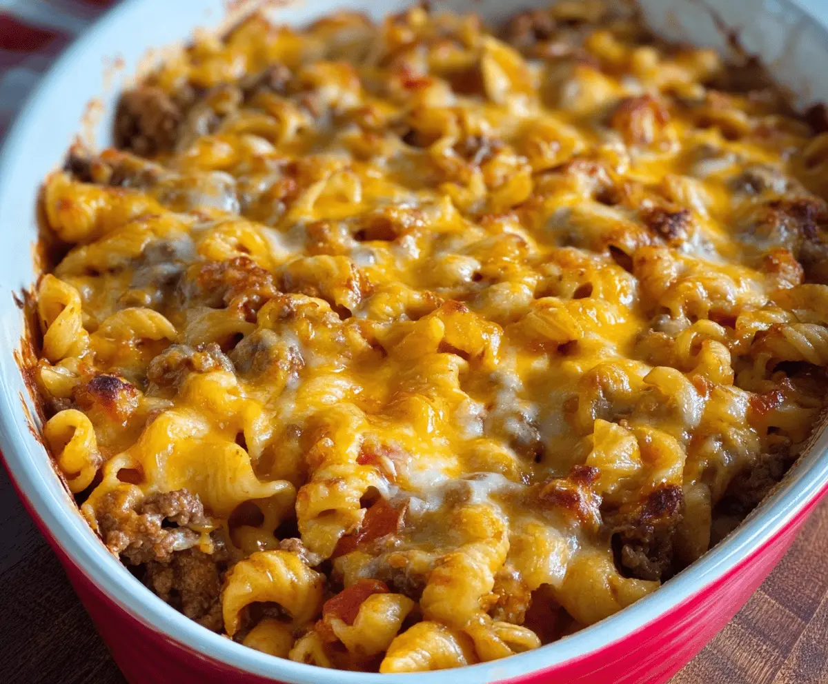 Easy Cheesy Hamburger Casserole Recipe for Busy Weeknights