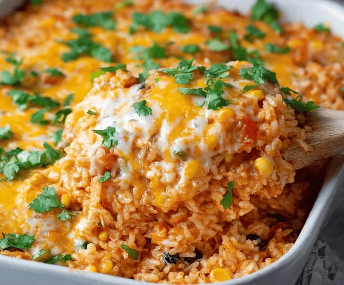 Chicken Enchilada Rice Casserole (35 minutes)