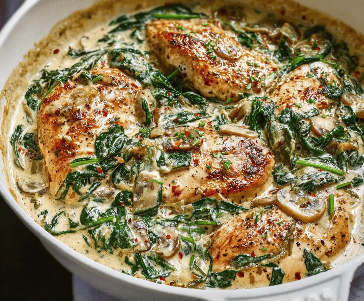 Creamy Chicken and Spinach Casserole