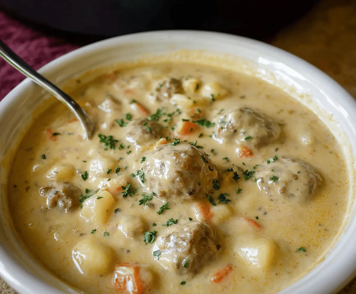 Creamy Meatball Soup