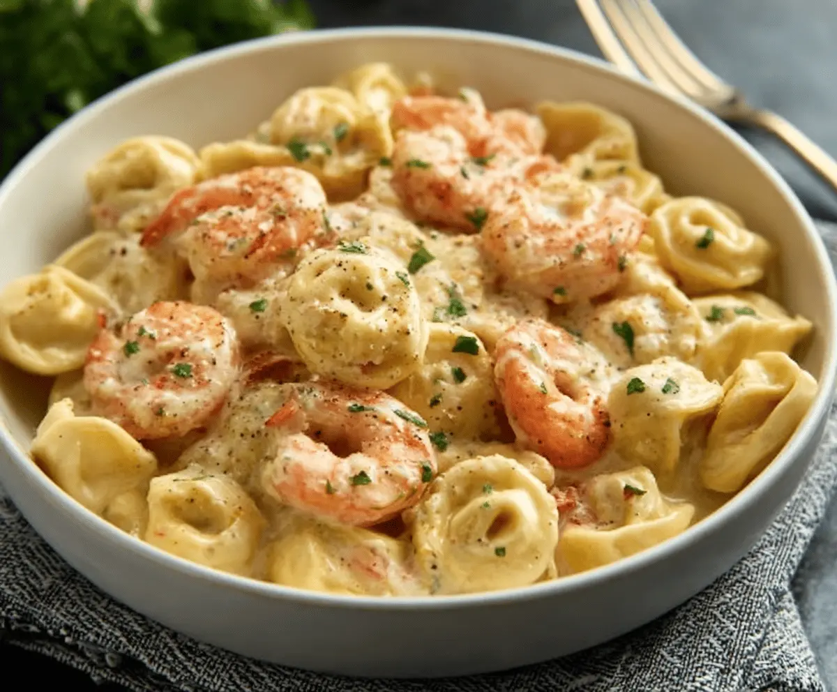 Creamy Shrimp Tortellini Alfredo