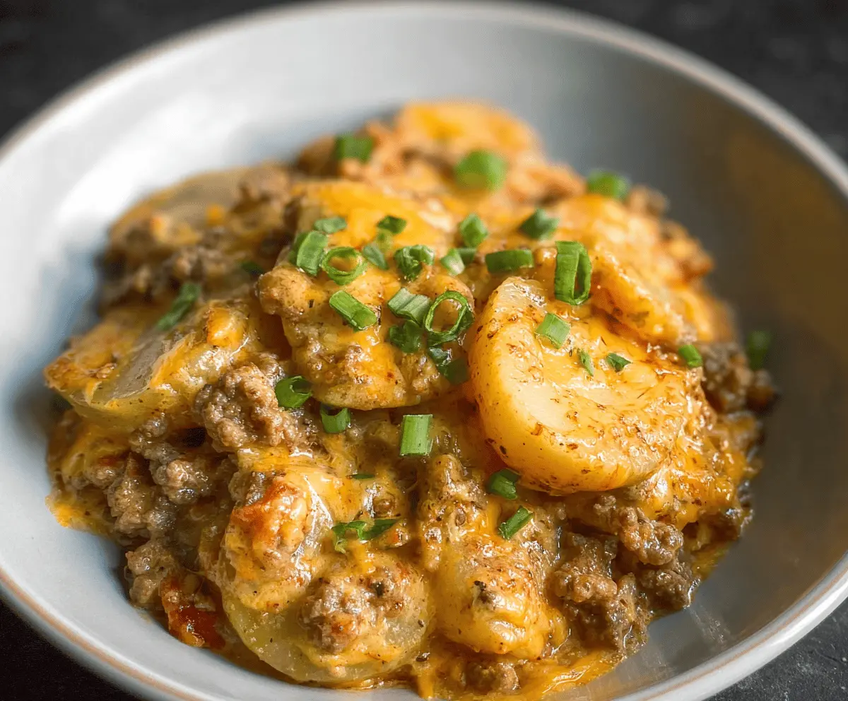 Crockpot Hamburger Potato Casserole