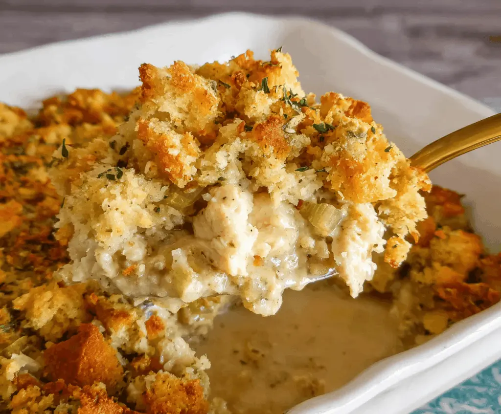Easy Chicken & Stuffing Casserole