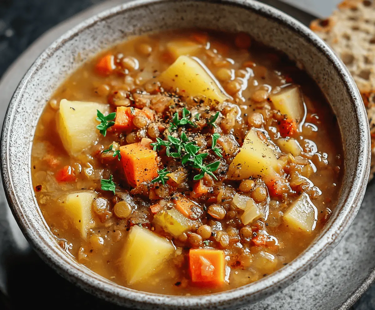 Hearty Lentil and Potato Soup