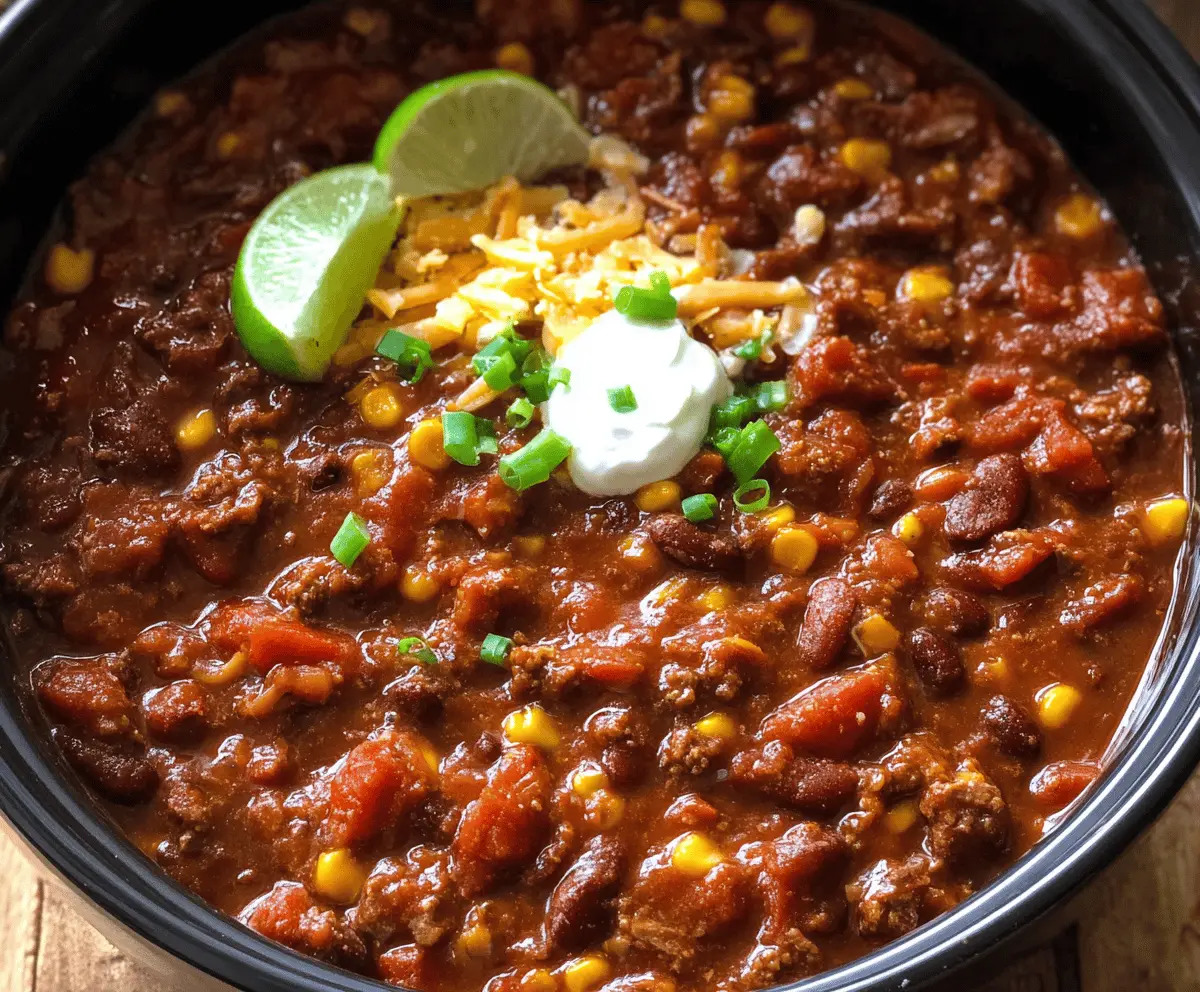 Mouthwatering Slow-Cooker Chili