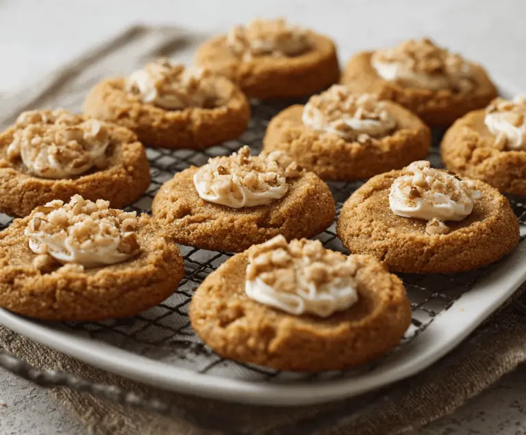 Delicious homemade pumpkin pie cookies with spiced pumpkin filling and a golden crust on a rustic wooden table
