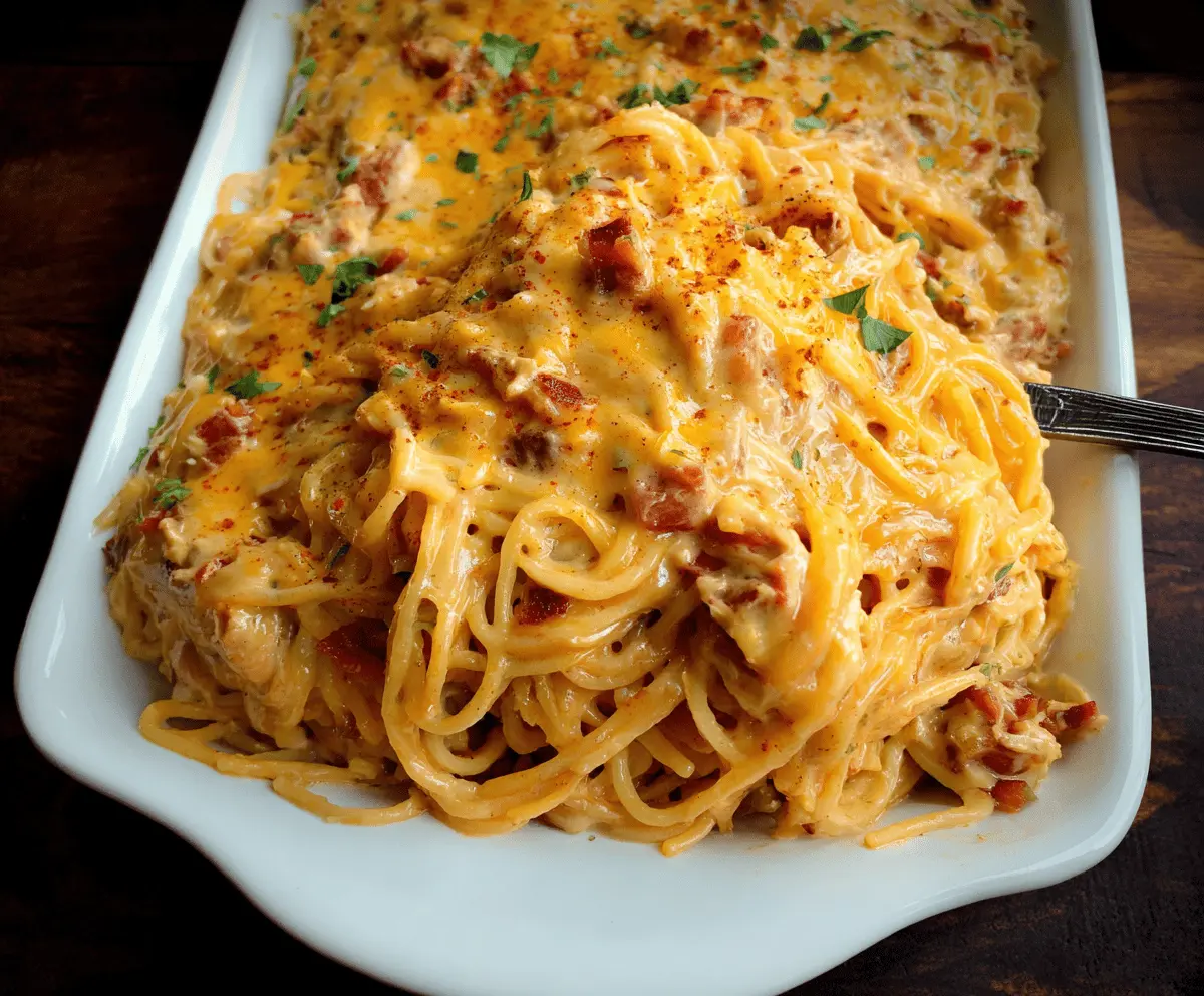 Spicy Southern Chicken Spaghetti Casserole Recipe