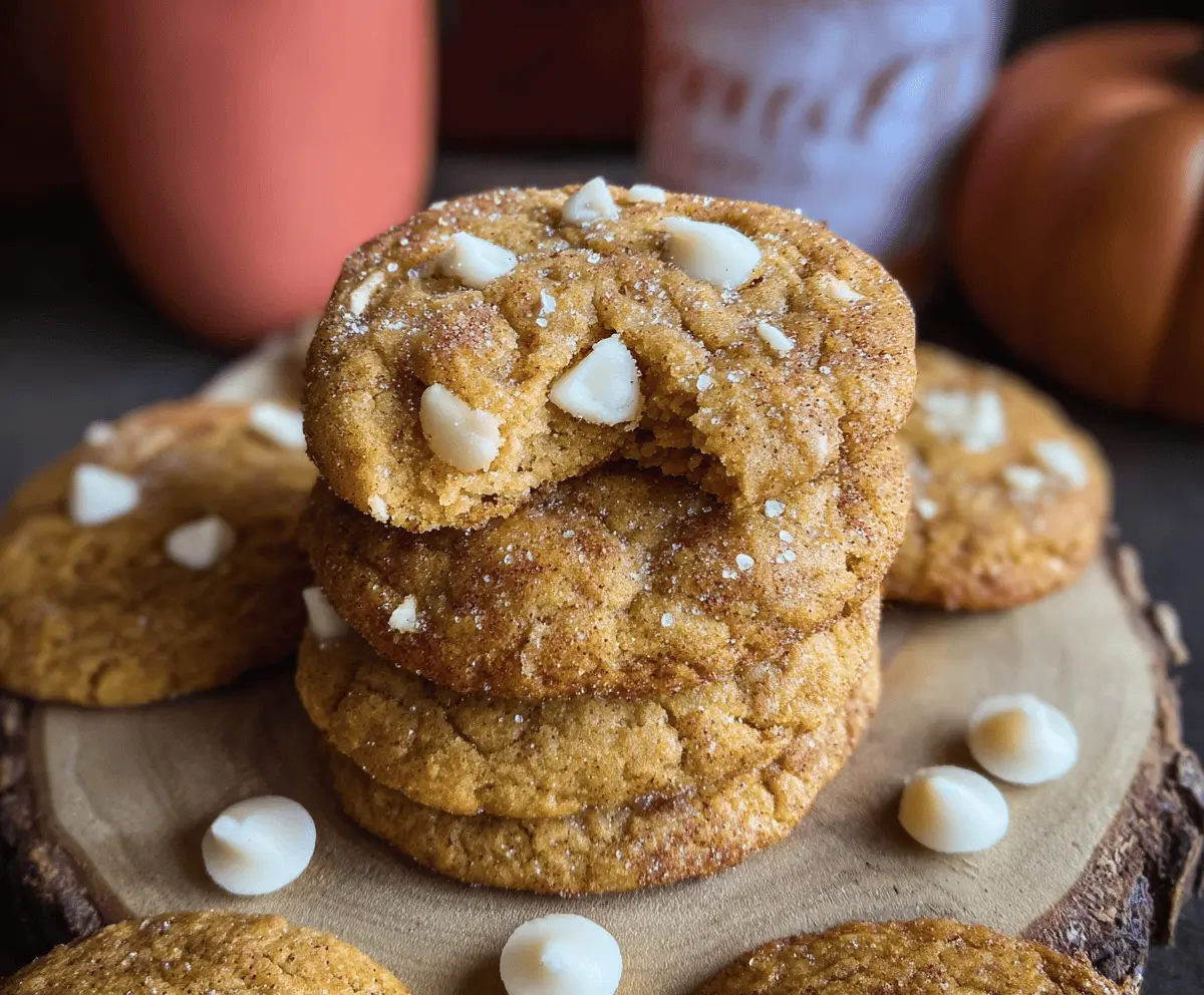 White Chocolate Pumpkin Snickerdoodles Recipe – Soft, Chewy Fall Cookies