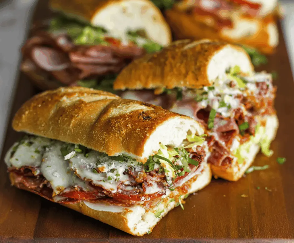 Baked Italian Grinder Sandwiches