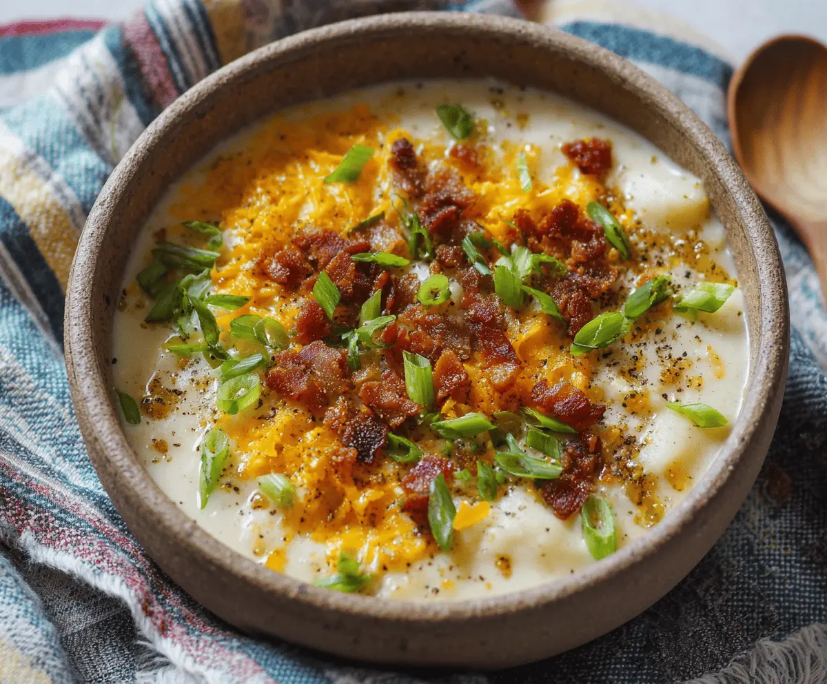 Easy Creamy Baked Potato Soup Recipe