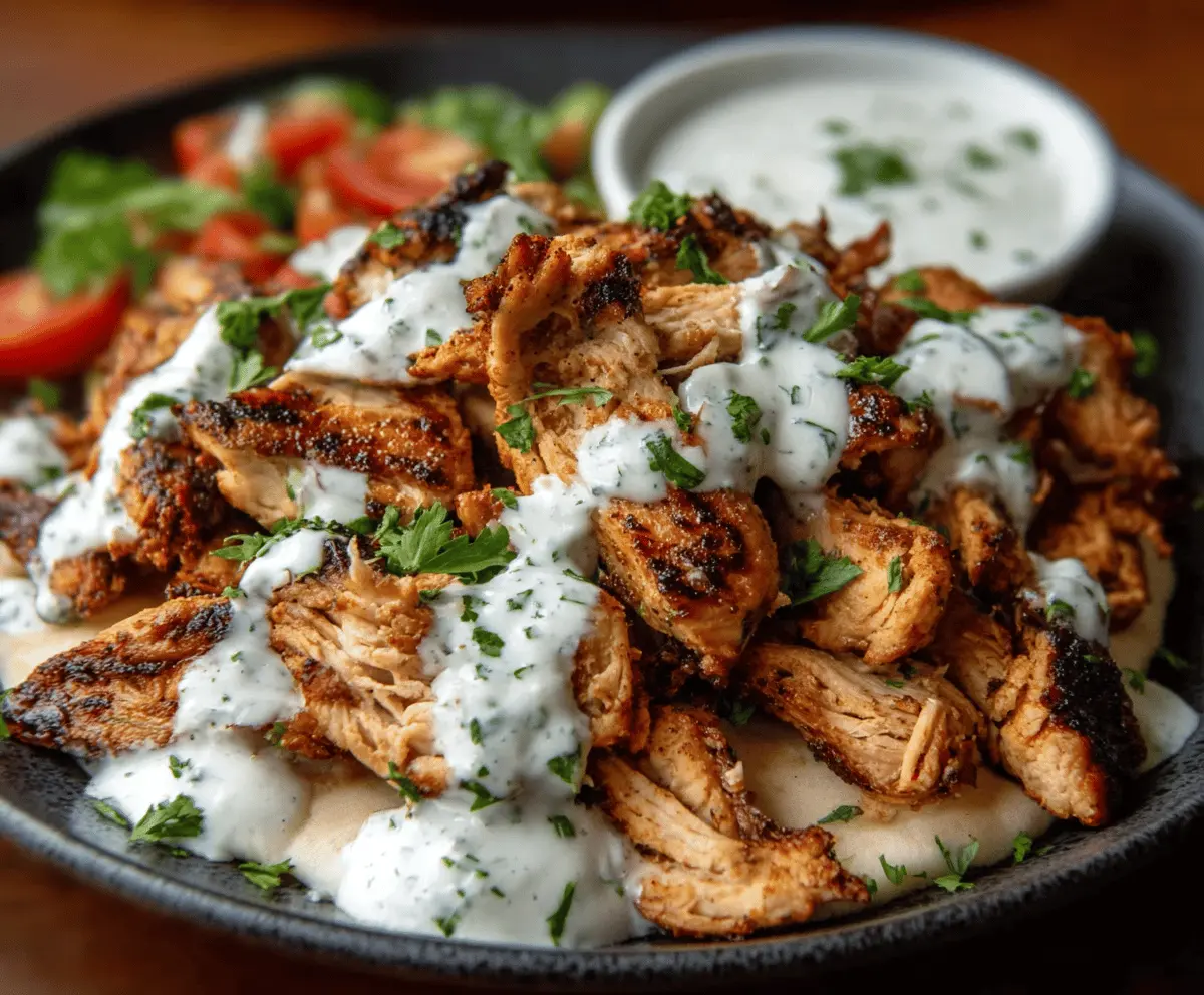 Easy Chicken Shawarma Recipe with Creamy Garlic Sauce