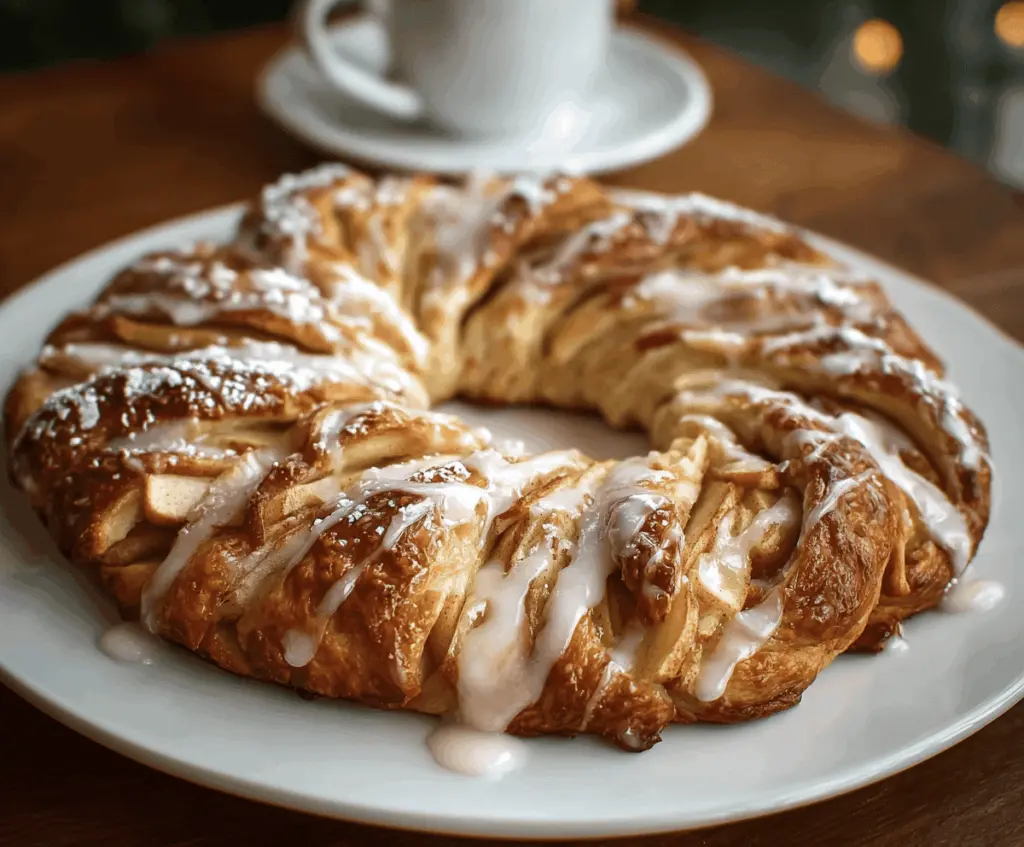 Cozy Apple Kringle with Vanilla Glaze