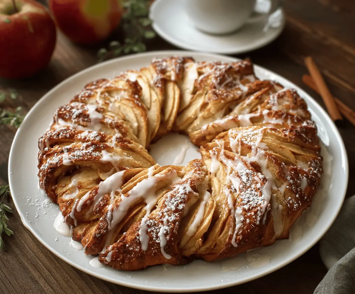 Cozy Apple Kringle Recipe with Sweet Vanilla Glaze