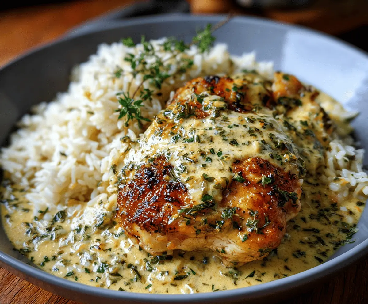 Creamy Herb Chicken with Basmati Rice – Easy One-Pan Comfort Meal