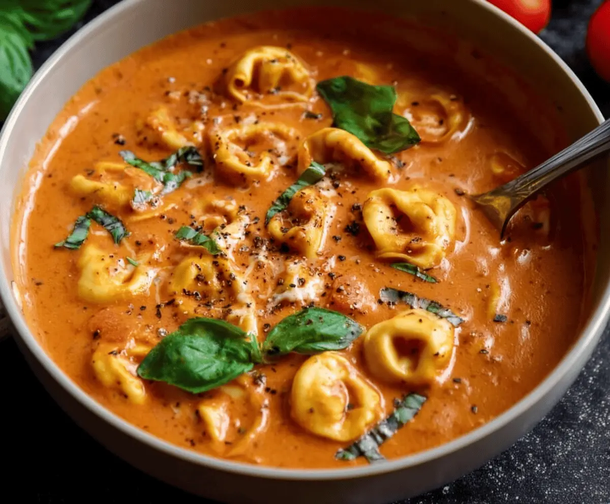 Creamy Tomato Basil Tortellini Soup Recipe – Easy & Delicious!