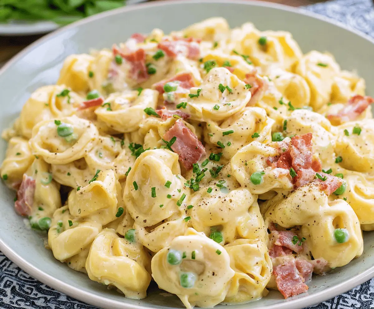 Easy Creamy Tortellini Carbonara Recipe