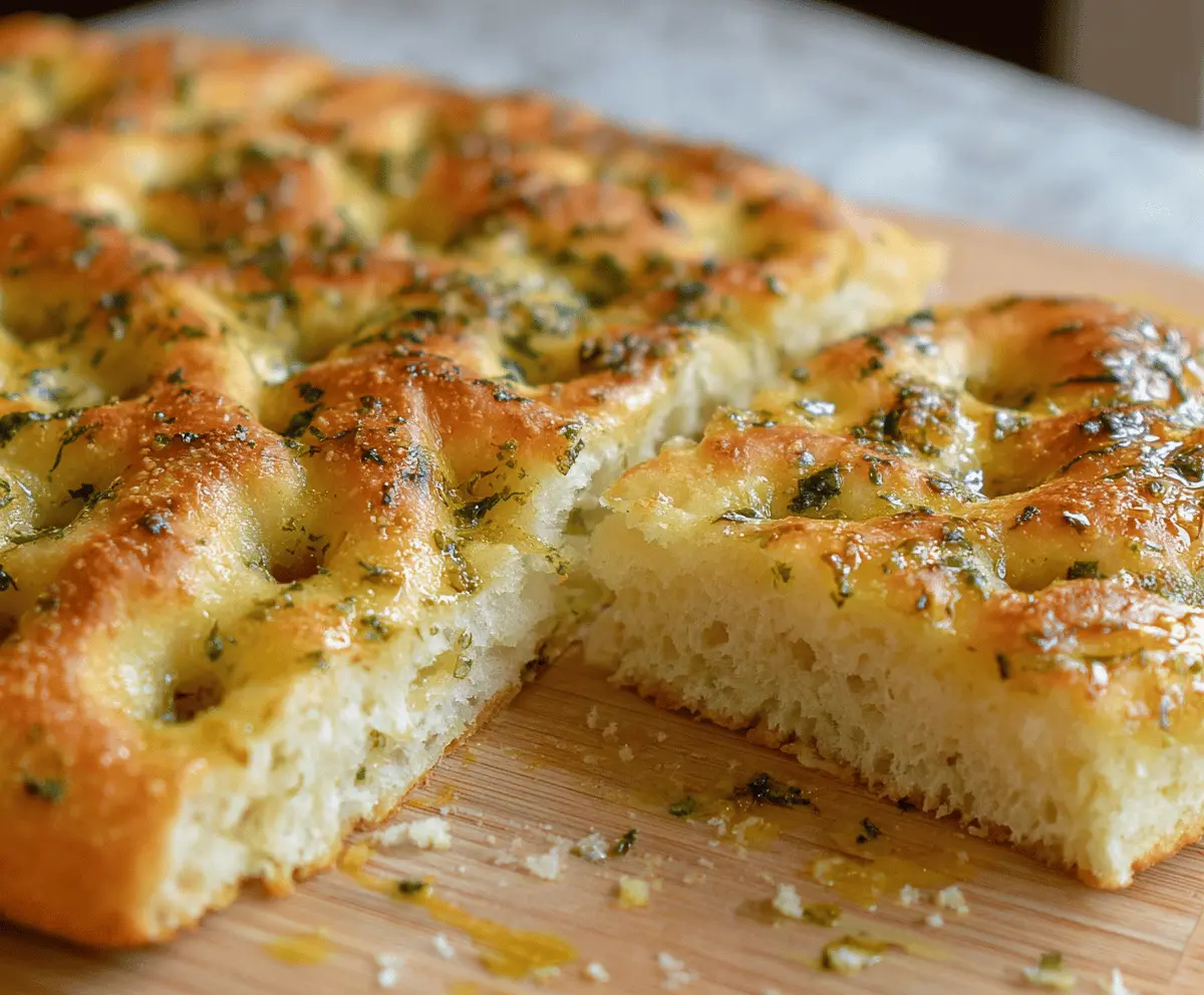 Garlic Parmesan Focaccia Recipe – Easy Savory Italian Bread