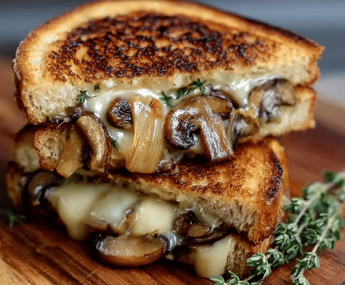 Ultimate Grilled Cheese with Gouda, Roasted Mushrooms & Onions