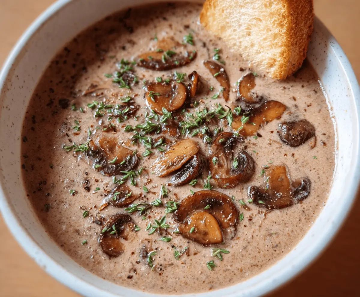 Easy and Creamy Mushroom Soup Recipe