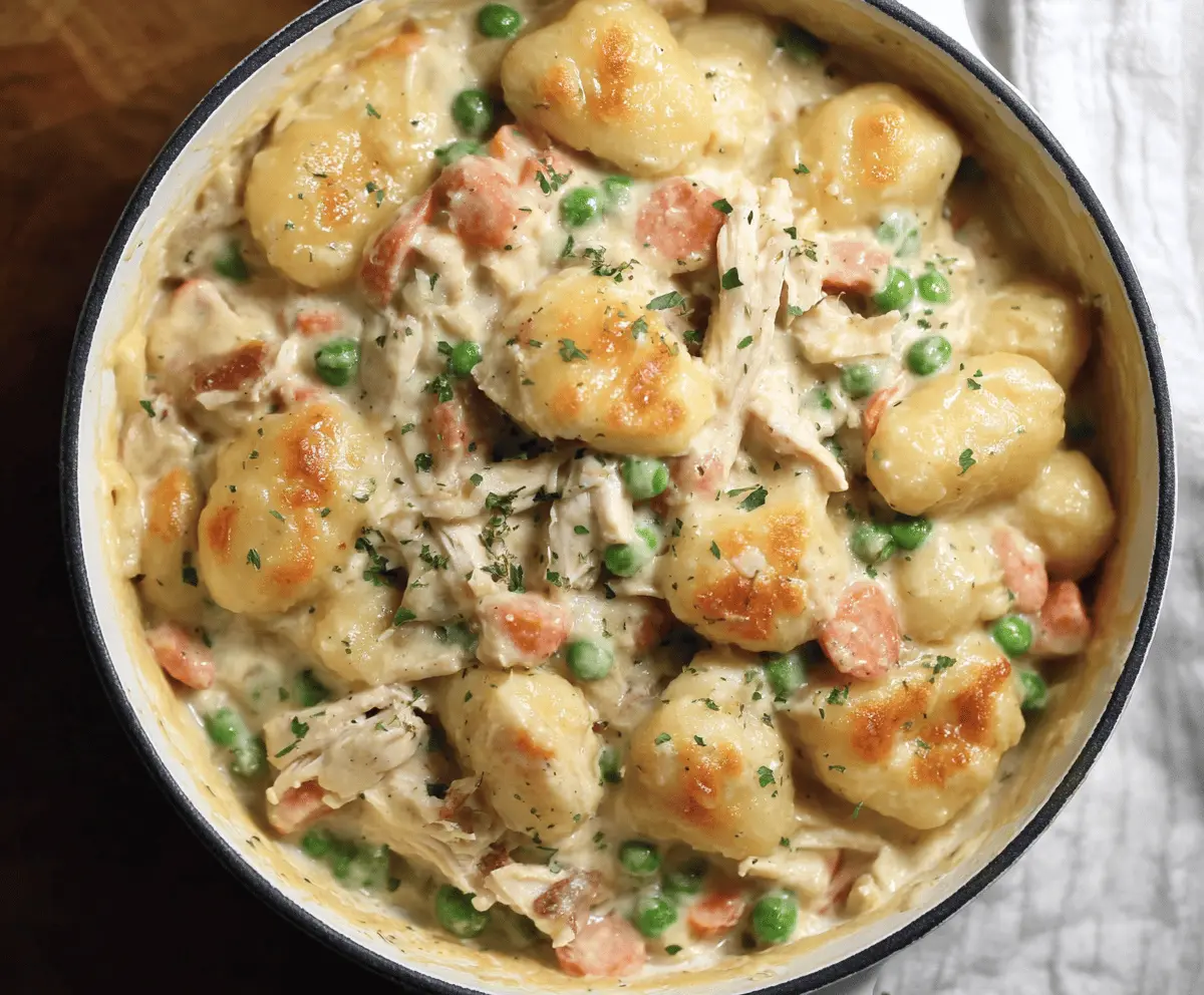 Easy One Pot Gnocchi Chicken Pot Pie Recipe
