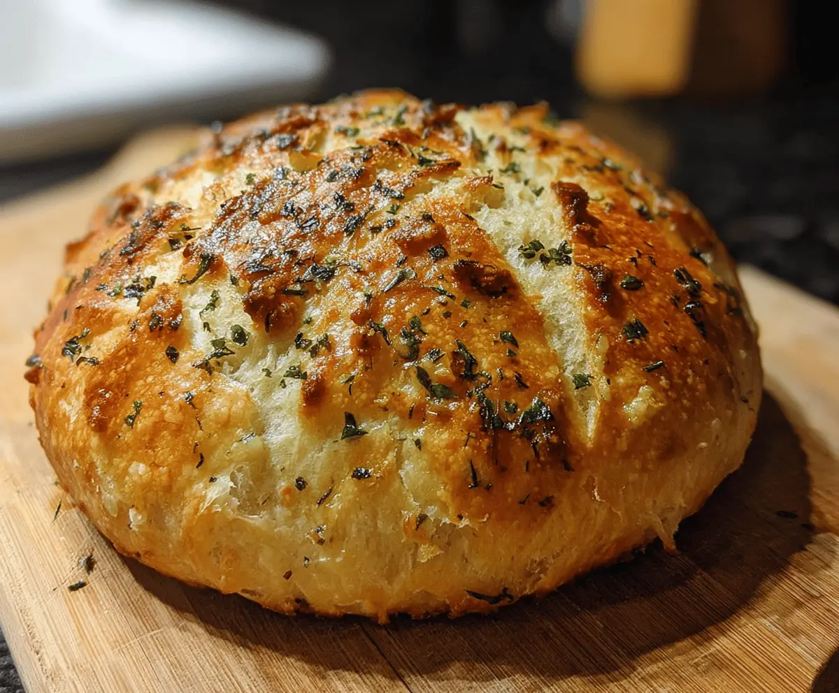 Easy Parmesan Garlic Artisan Bread Recipe – Fresh & Delicious!