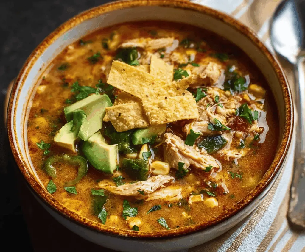 Poblano Chicken Tortilla Soup