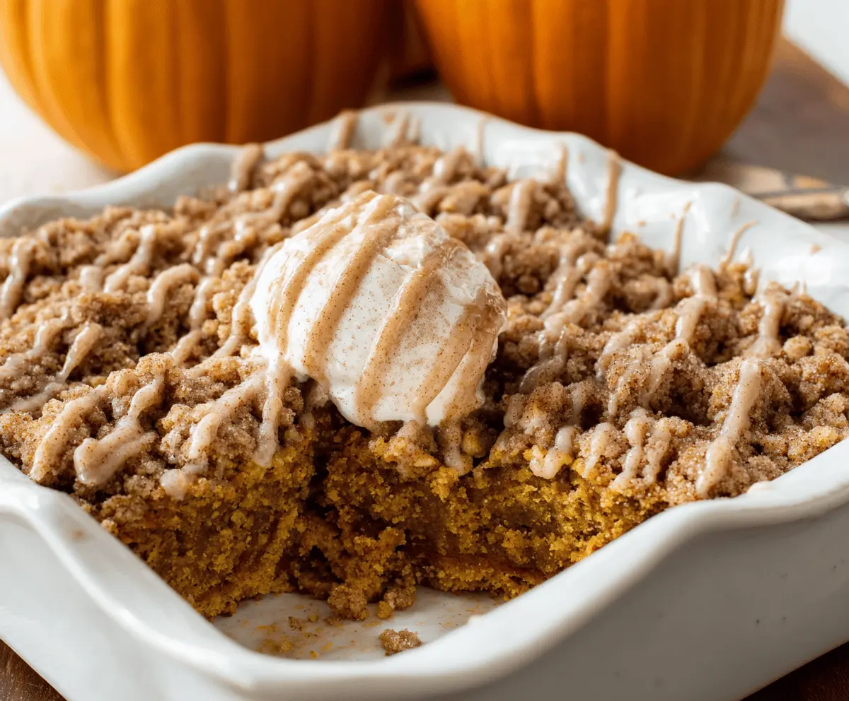 Easy Pumpkin Pie Crisp with Cinnamon Streusel – Warm Fall Dessert Recipe