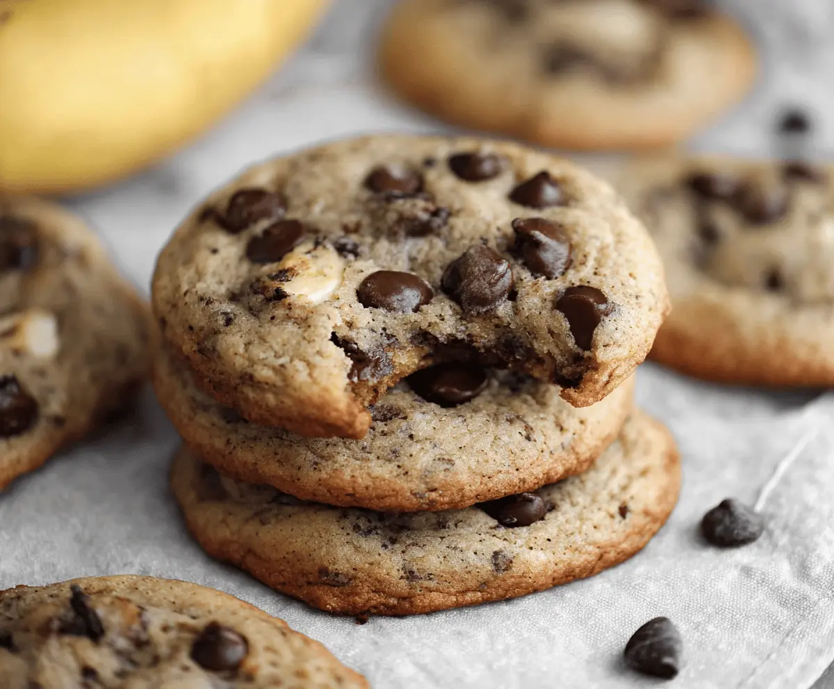 Soft and Chewy Banana Chocolate Chip Cookies Recipe