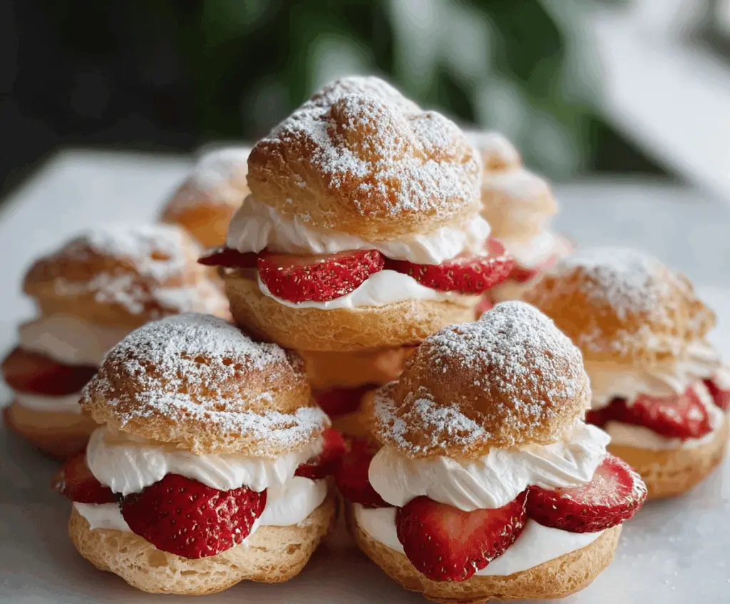 Strawberry Cream Puffs