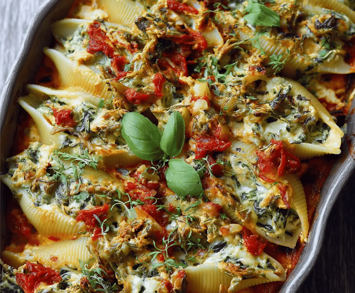 Easy Vegan Pumpkin Ricotta Stuffed Shells Recipe