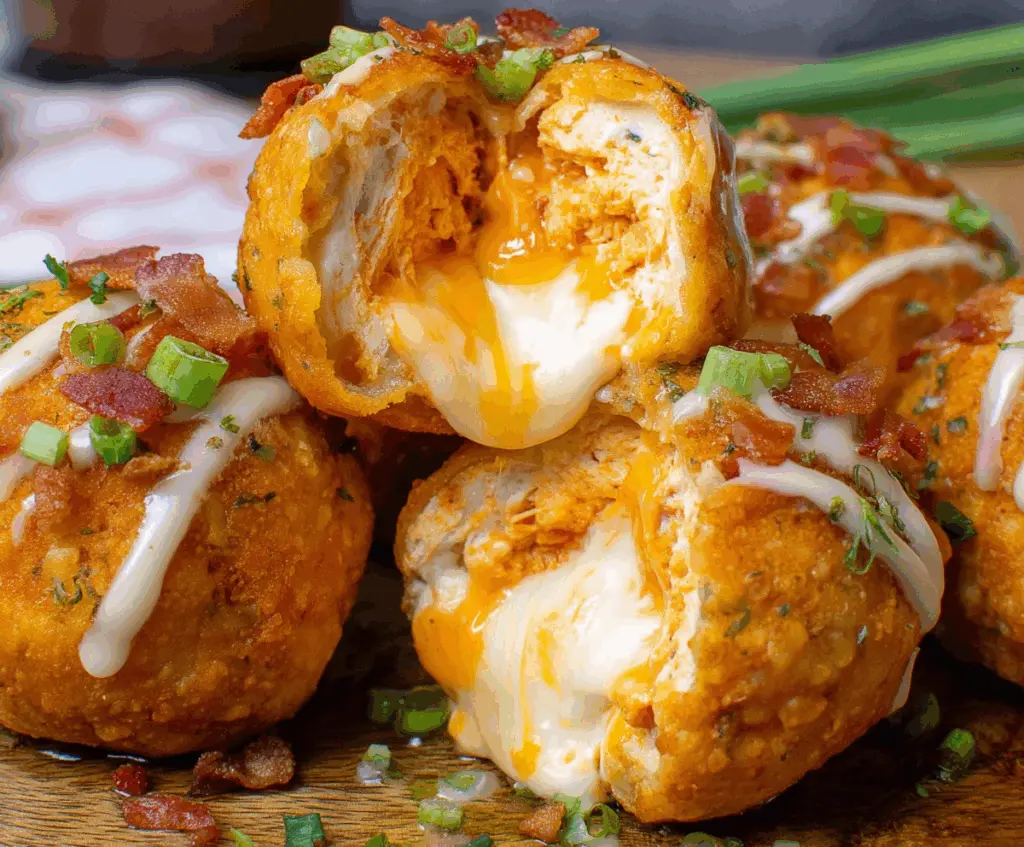 Buffalo Chicken Bacon Mozzarella Bombs