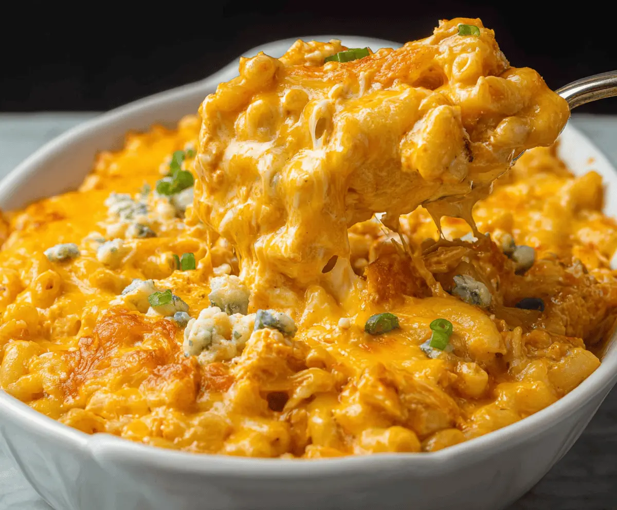 Creamy Buffalo Chicken Mac & Cheese