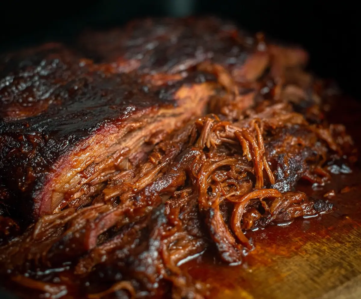 Easy Caramelized Pulled Beef Brisket