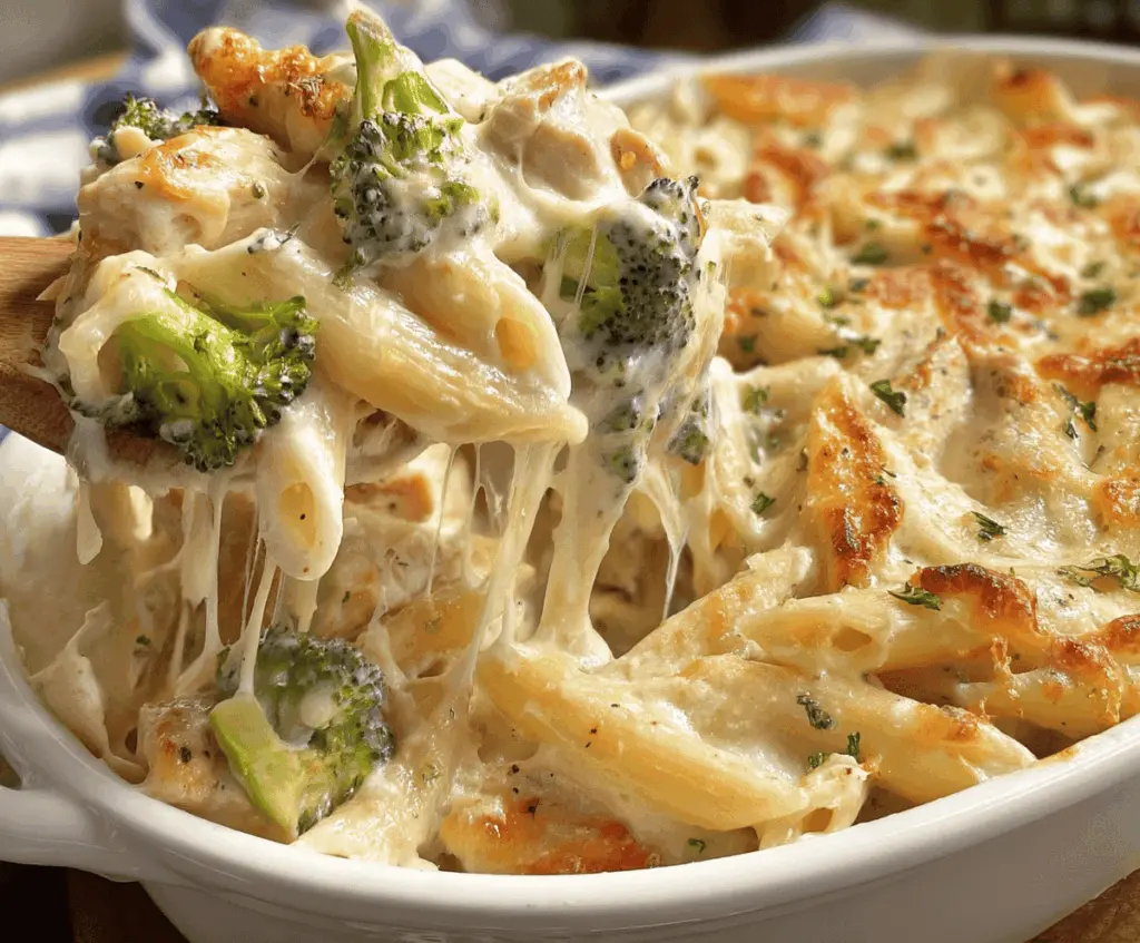 Chicken and Broccoli Alfredo Bake