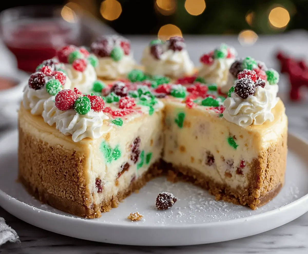 Christmas Sugar Cookie Cheesecake Recipe