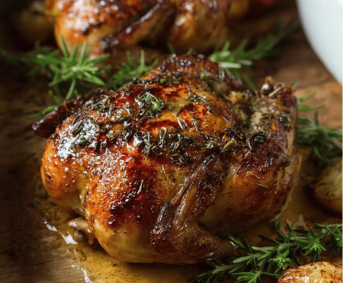 Maple Cider Roasted Cornish Hen