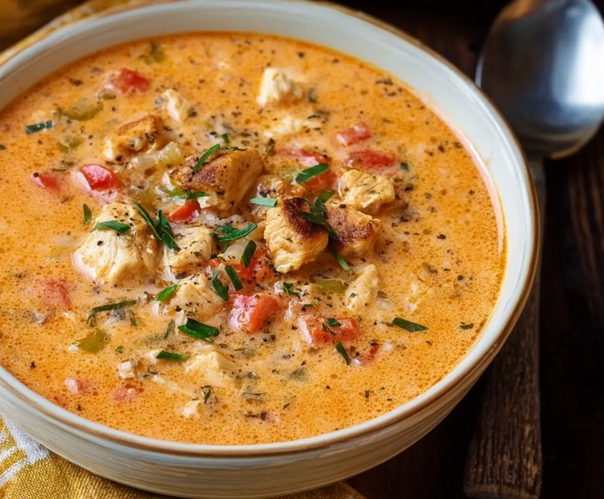 Easy Creamy Cajun Chicken Soup