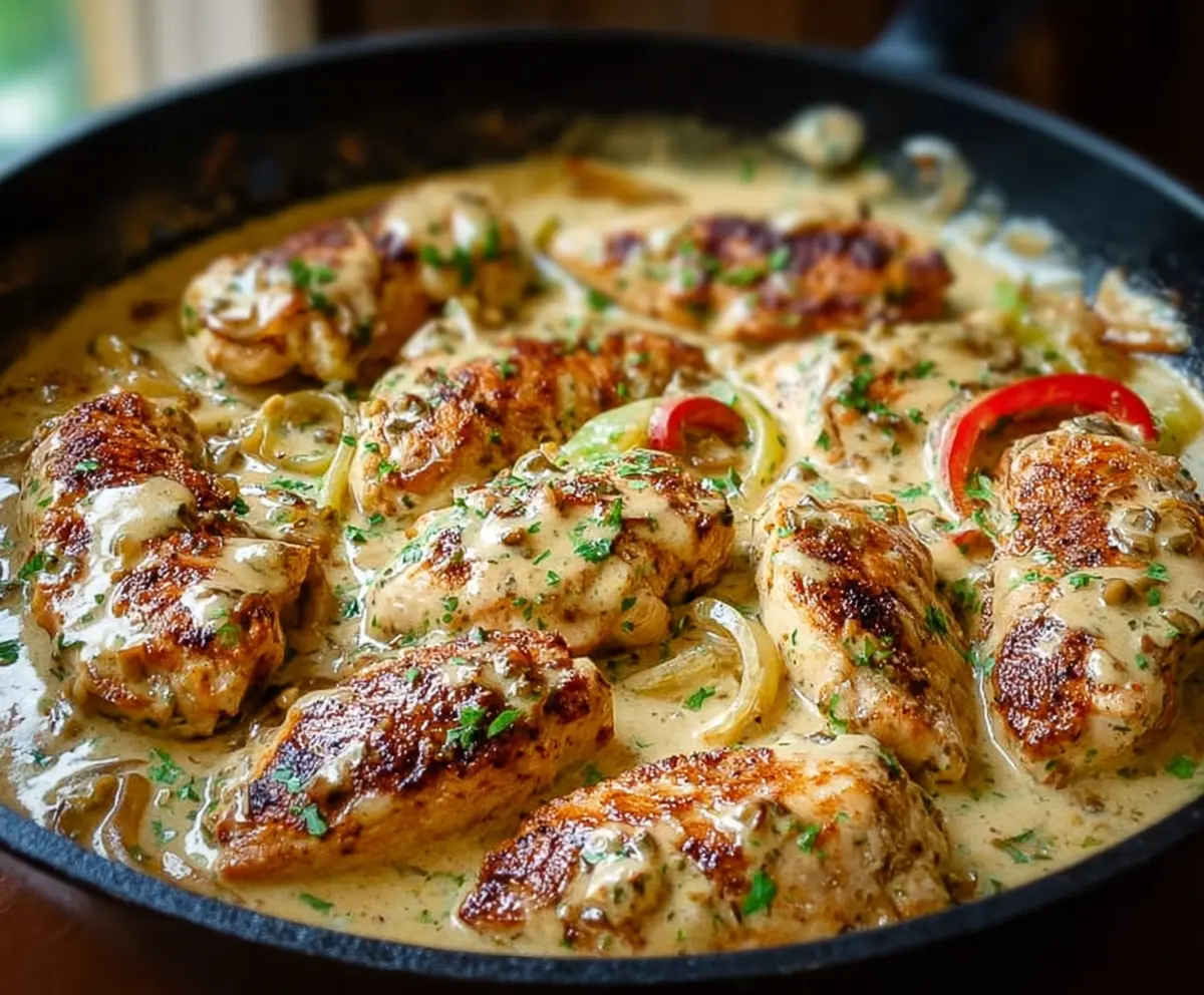 Creamy Pepperoncini Chicken Skillet